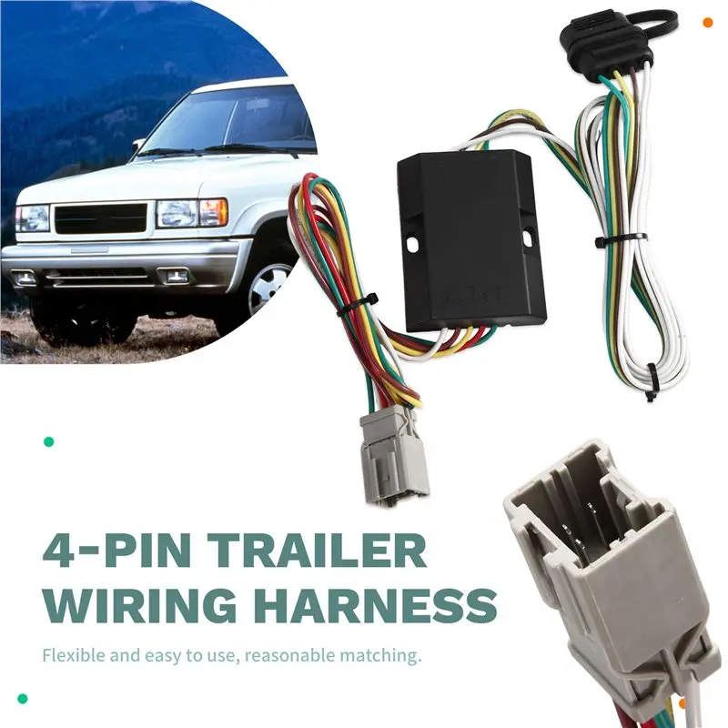 55336 Vehicle-Side Custom 4-Pin Trailer Wiring Harness For Select Honda, Acura, Isuzu Vehicles