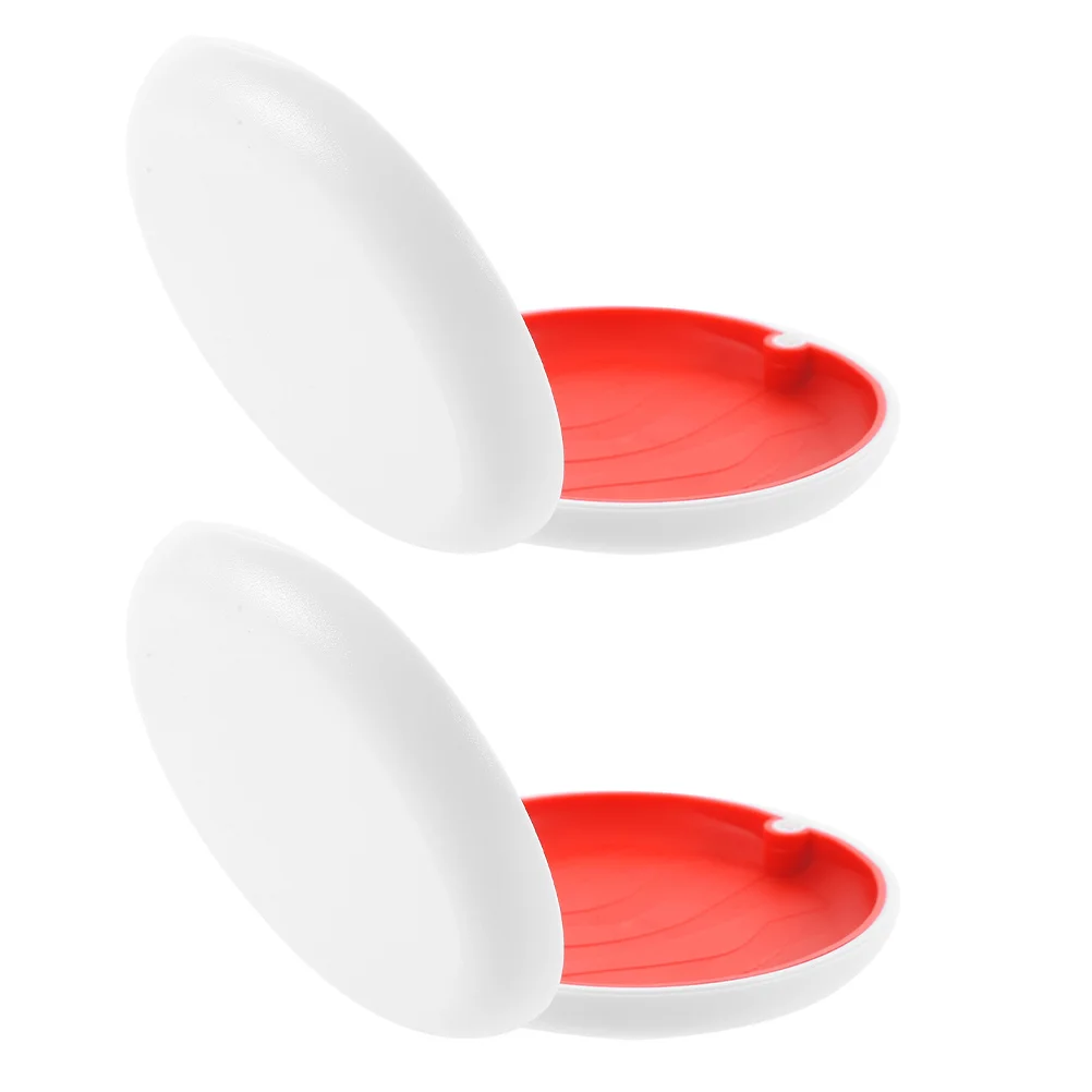 2Pcs Denture Storage Box with Mirror Portable Slim Retainer Case for Travel Orthodontic Braces Holder Secure Denture Container