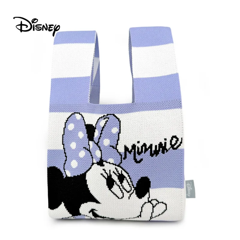 

Disney Joint Minnie Series Portable Small Clutch Cute Cartoon Knitted Student Studios Storage Bag