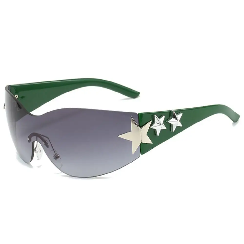 

Trendy Rimless Y2K Sunglasses Aesthetic UV400 Protection Shades Futuristic 2000S Accessories for Women