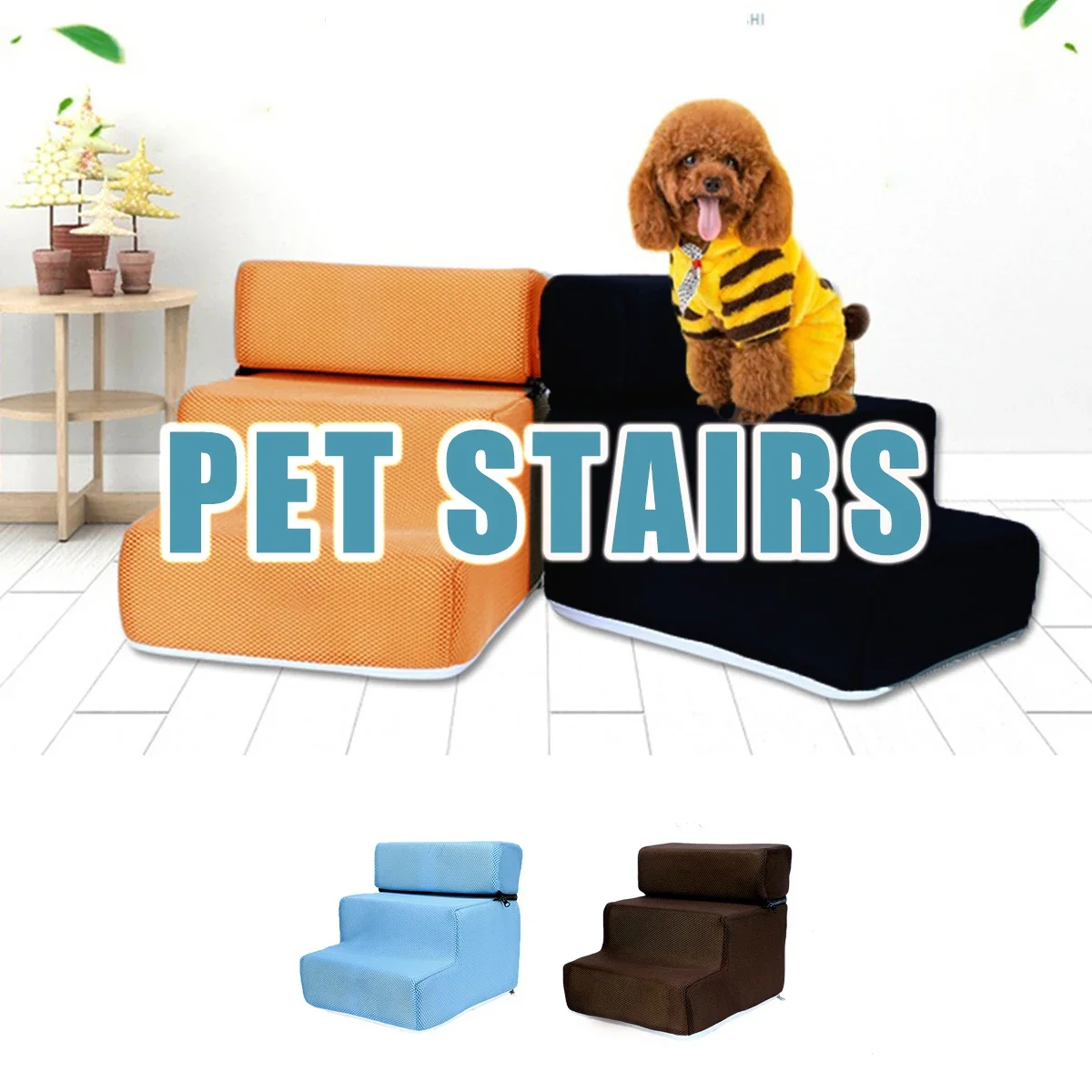 Pet Ladder Cover Non-Slip Detachable Zippered Mesh Fabric Stairs Cover Washable Dog Ramp Stair Cover Pet Dog Supplies NEW