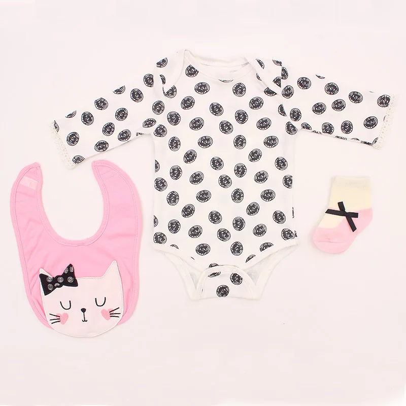 Attyi Bebe Reborn Clothes Sets for 18-20inch Reborn Dolls Silicone Doll Jumpsuits 인형옷 одежда для барби doll clothes