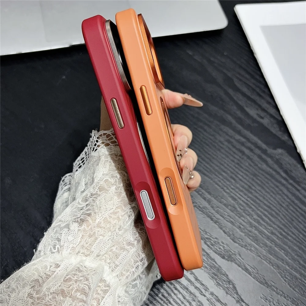 Luxury Water Ripples 360 Rotating Bracket for Magsafe For iPhone 18 Pro Max 18pro 17 Pro Frosted Hard Shockproof PC Holder Cover