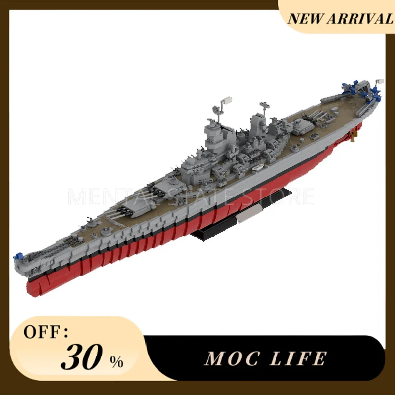 

[3306 шт.] индивидуальный линкор класса MOC Missouri, набор креативных строительных блоков STEM, развивающая игрушка, комплект строительной модели «сделай сам»