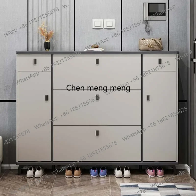 Minimalist Doorway Shoe Cabinet Layered Dust Proof Display Storage Shoe Rack Organizer Wooden Mueble Sapateira Modern Furniture