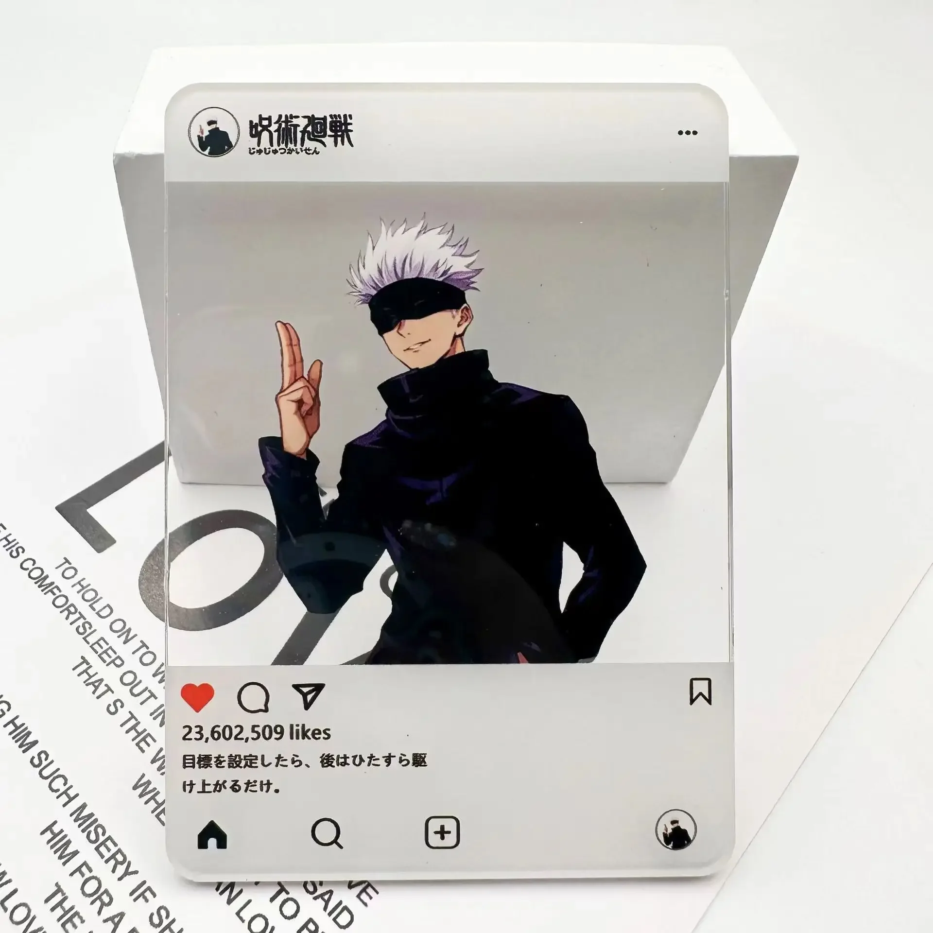 2024 Anime Figure Kawaii Photo Acrylic Transparent Card high quality Model Toys Ornaments Card Photograph Prop Gift