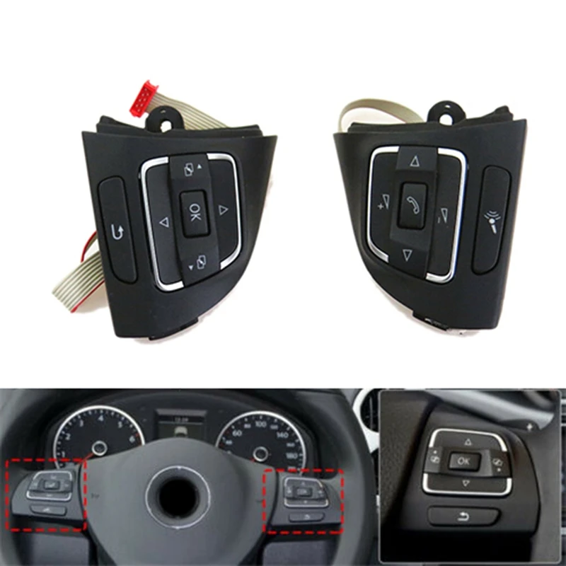 

Car Multi-Function Steering Wheel Button Switch MFD For-Golf MK6 Tiguan Jetta MK6 EOS 5C0959537A 5C0959538A