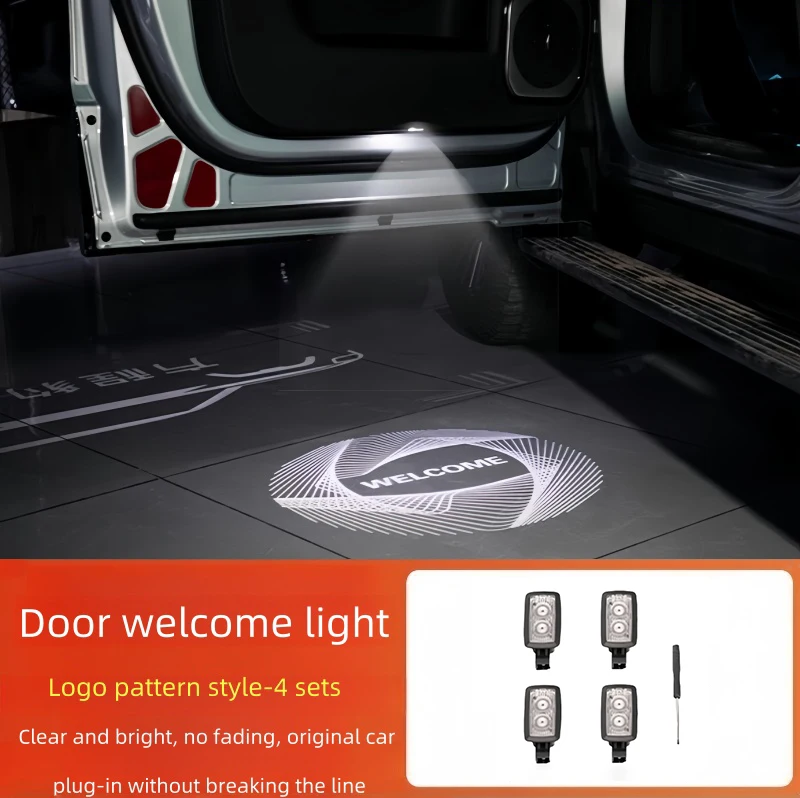 Fit for BYD Leopard 8 Modified Auto HD Atmosphere Light Laser Ground Light Car Exterior Upgrade Parts Auto Door Welcome Light