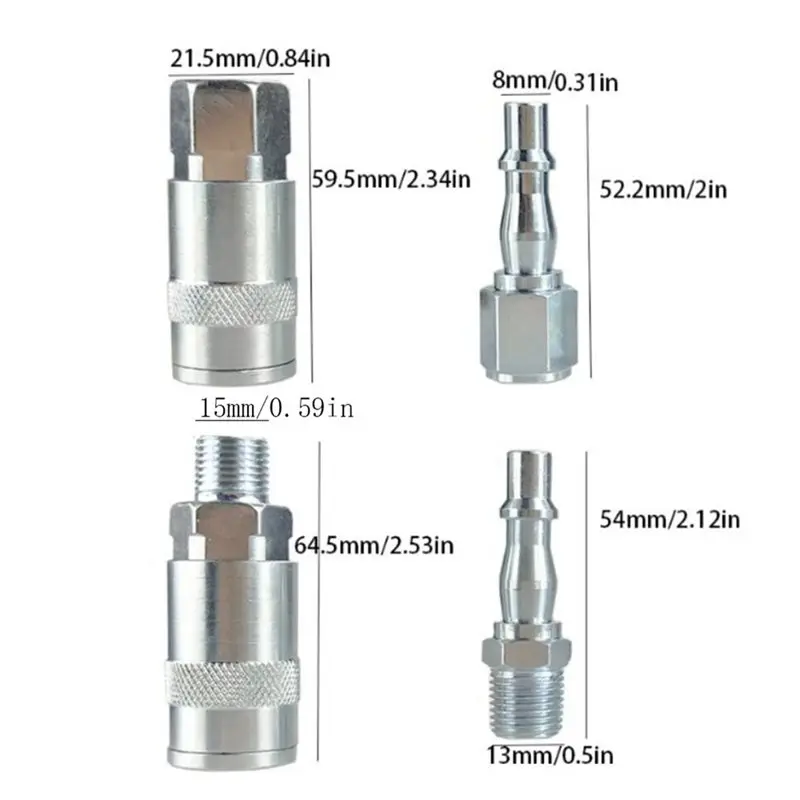 [NEW!A08R】 10PCS Quick Couplings - 1/4 Air Compressor Accessories Pneumatic Couplings For Efficient Use