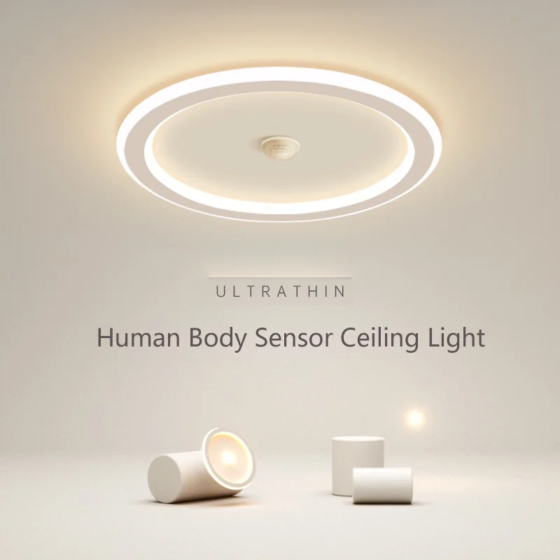 Lámpara de techo LED moderna para sala de estar, dormitorio, pasillo, escaleras, luz de techo, lámpara con Sensor de movimiento, accesorio de