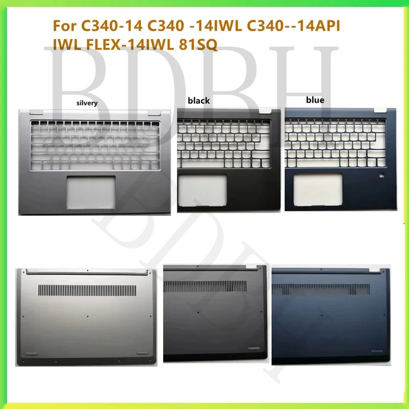 New Laptop Palmrest Top Case Lower Bottom Cover For Lenovo C340-14 C340-14IWL C340-14API FLEX-14IWL