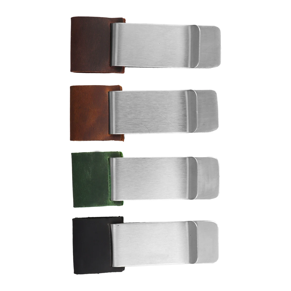 

4pcs Stainless Steel Pen Holder Metal Clip Oxidation Resistant Vintage Spiral Memo Clip Notebook Accessories Office