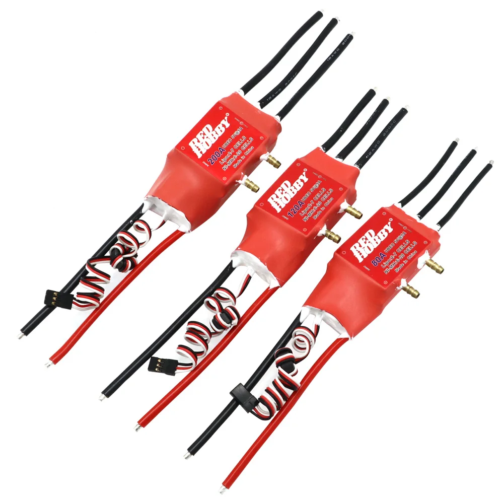RedHobby Hélice subacuática neumática bidireccional sin escobillas refrigerada por agua ESC 80A 120A 200A para barco RC