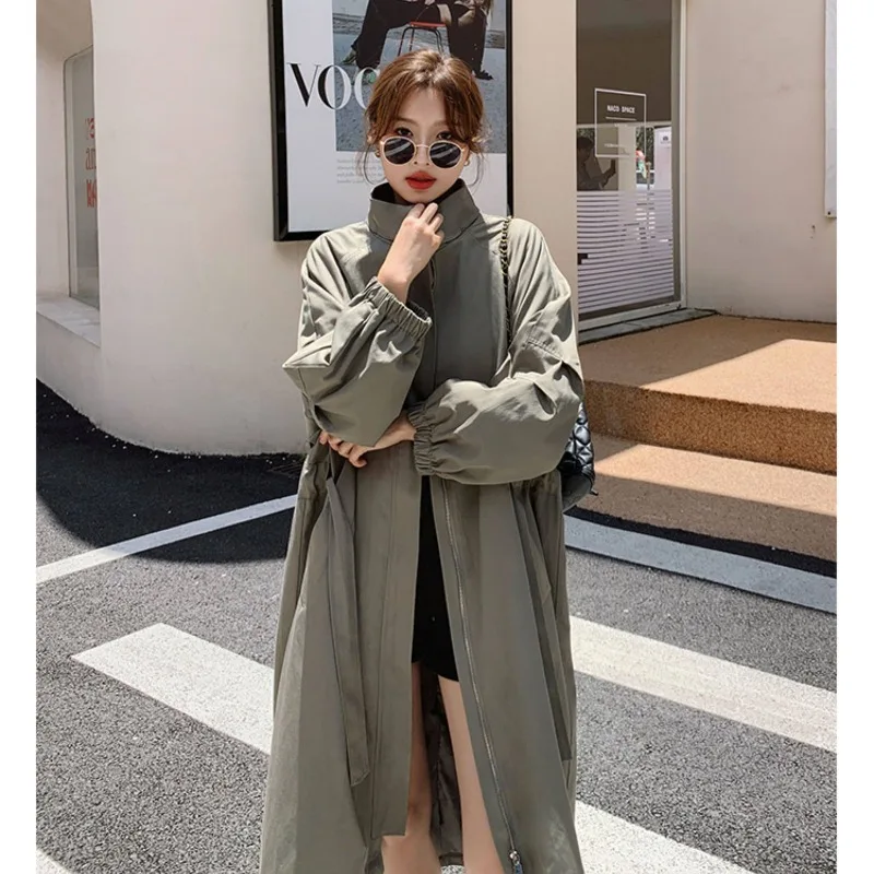 Tooling Trench Coat Women's Spring Medium and Long 2026 New Popular High-end Popular Loose Casual Coat This Year