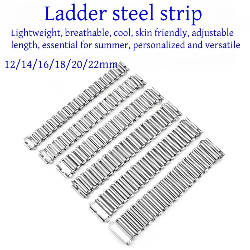 Quick Release Stainless Steel Ladder Mesh Band for Casio Huawei Watch Strap 18mm 20mm 22mm Universal Replacement Bracelet