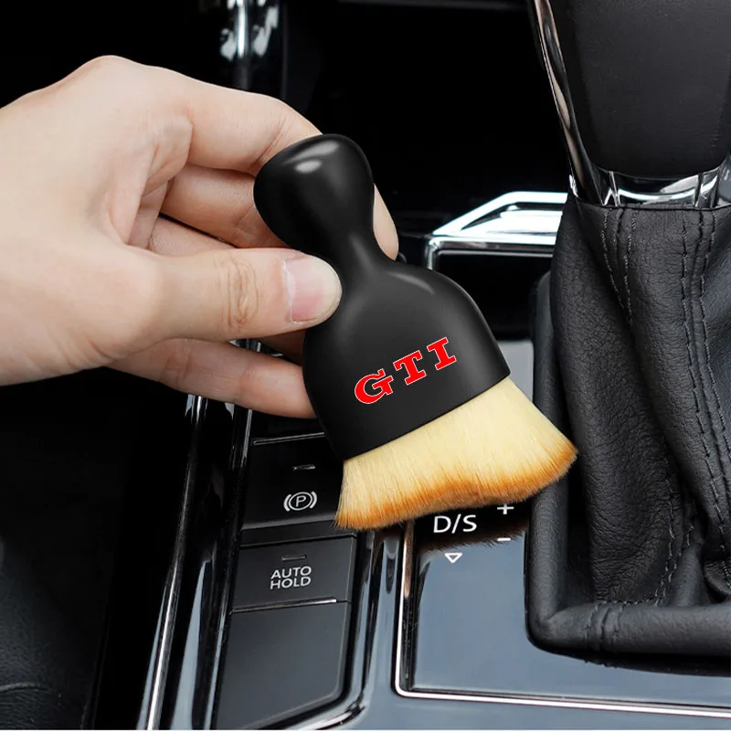 Cepillo Suave para Limpiar el Polvo del Tablero del Automóvil, con Emblema de Auto, para VW GTI Golf 3 4 MK3 MK4 Passat 3BG Polo 6N 9N Bora Vento
