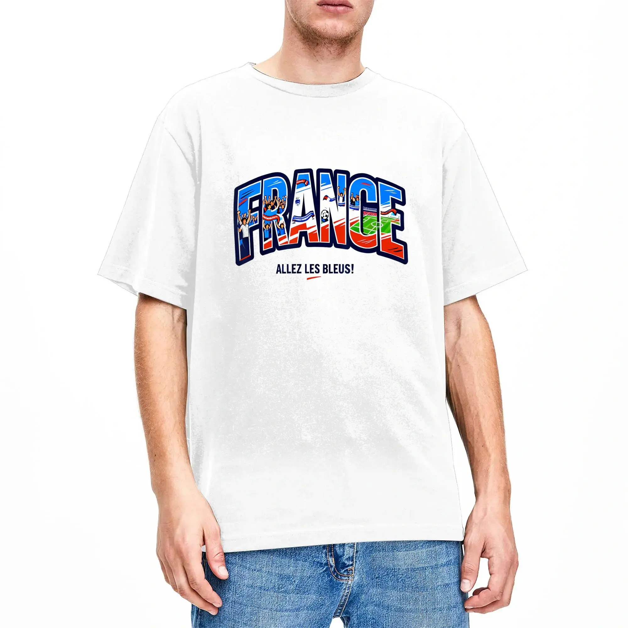 Soccer Fan 2026 France Allez Les Bleus Cotton T-Shirt For Mens Summer  Streetwear T-Shirts Hipster Tee Shirt Plus Size Clothing