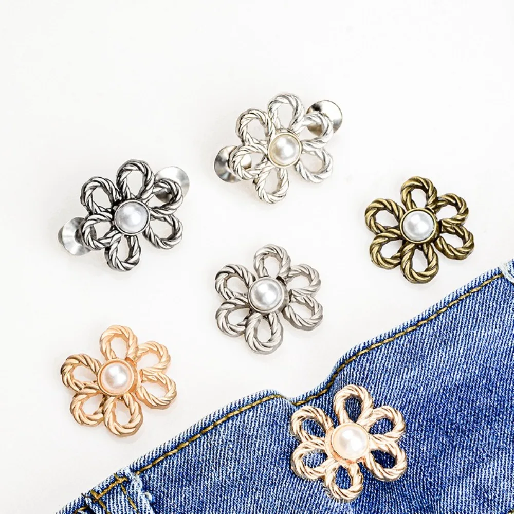 New DIY Tighten Waist Button Reduce Waist No Sewing Retractable Button Detachable Clip Pants Pin Pants