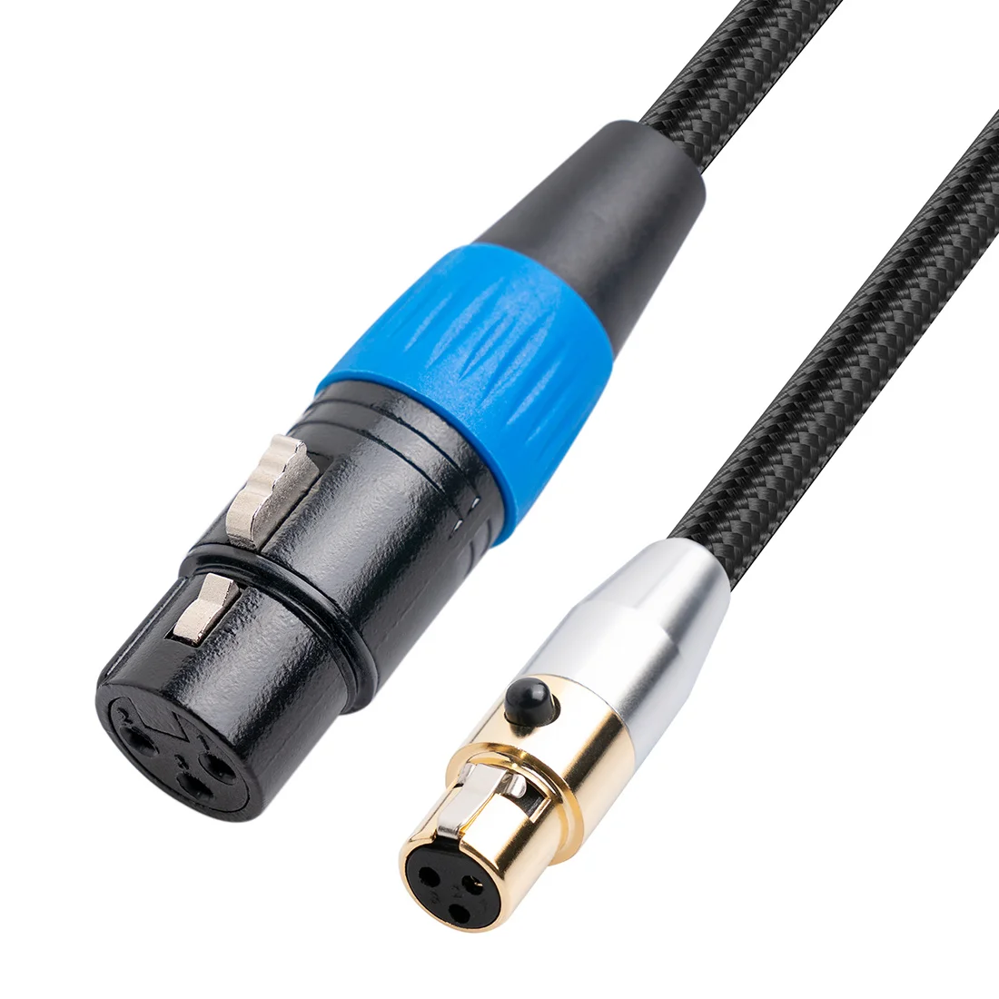 Cable de Audio de cine MINI XLR hembra a hembra de 3 pines, dispositivo fotográfico, Cable de extensión de micrófono, Cable de Audio para cámara de 2M