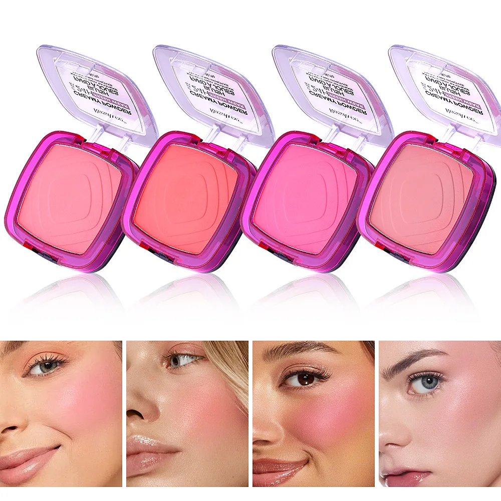 4 Colors Matte Single Blush Rouge Easy To Pigment Natural Shaping Cheek Tint Daily Facial Makeup Cosmetics