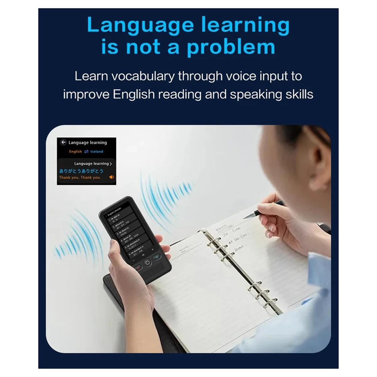 ABJG-New T18 Offline Voice Translator Intelligent 138 Language Wifi Real-Time Translator Without