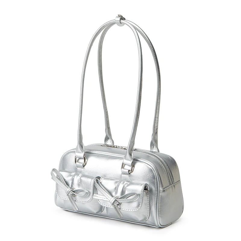 Neue Schultertasche im Ballett-Stil, Frühlings-Schleife, Unterarmtasche, Damen-Bowling-Einfache Tragetasche für Damen – Detail 5