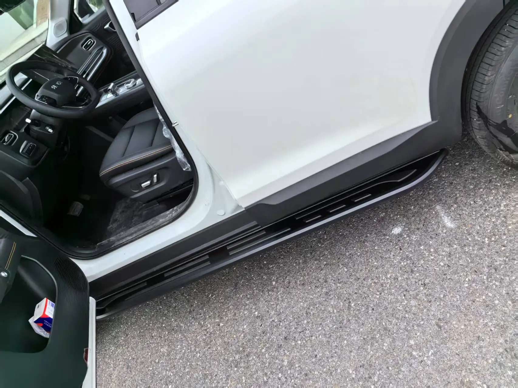 2 قطعة مناسبة ل Volkswagen VW ID.4 2020-2025 لوحات الجري خطوات جانبية Nerf Bar أسود XM دواسة ألومنيوم (مع الأقواس) #4