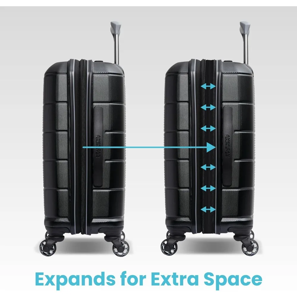 Expandable Hardside Carry-On Luggage with Spinner Wheels, Lightweight ABS Shell, Perfect for Short Trips & Business Travel