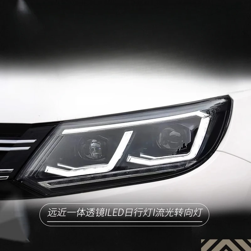 

Suitable for Volkswagen 13-17 New Tiguan Headlight Assembly Imported Tiguan Modified LED Daytime Running Lights Flowing Turn Sig
