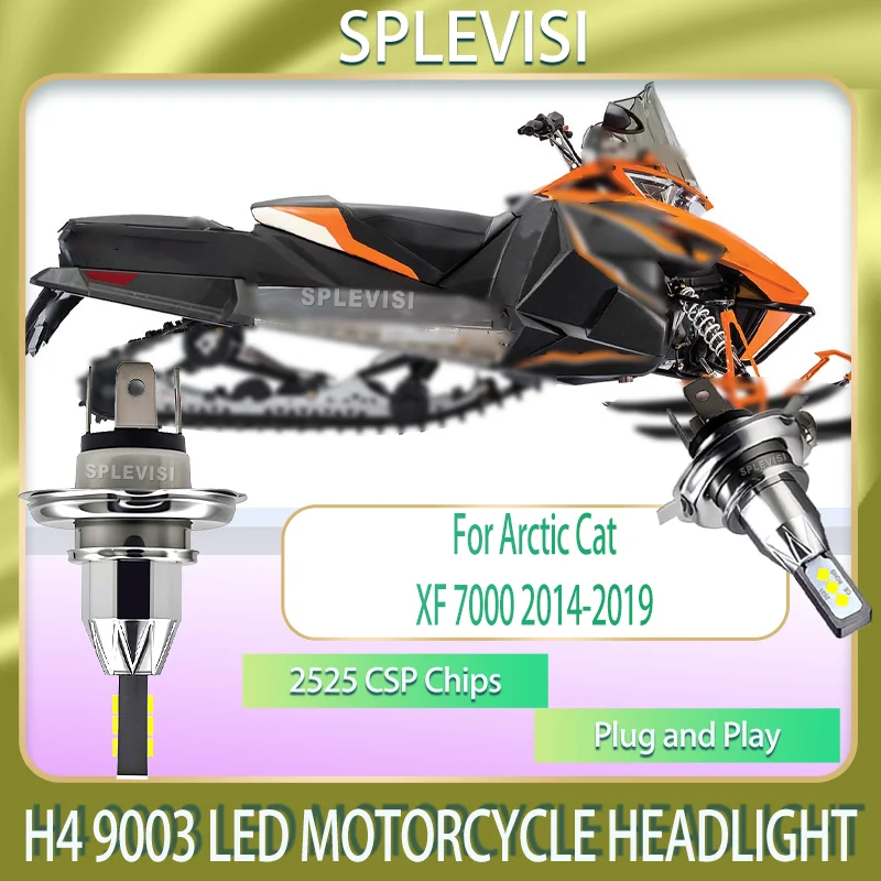 

High-Performance 9003 LED Motorcycle Headlight 2525 CSP, Instant Start For Arctic Cat XF 7000 2014 2015 2016 2017 2018 2019