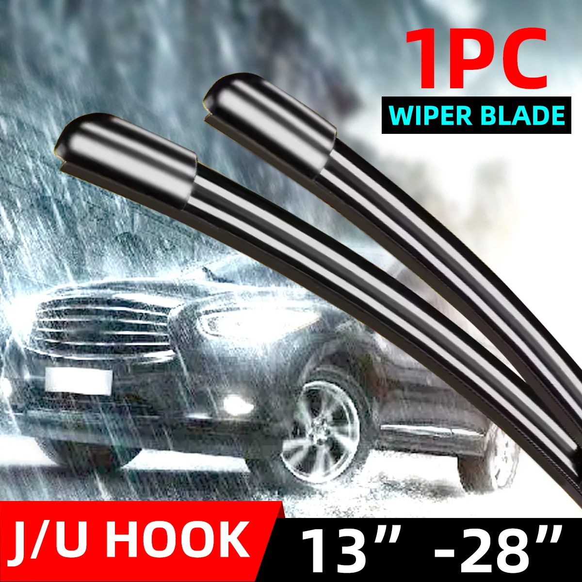 Car J/U Hook Car Wiper Blades Windscreen Wiper Automobile Windshield Wiper Soft Rubber 13\