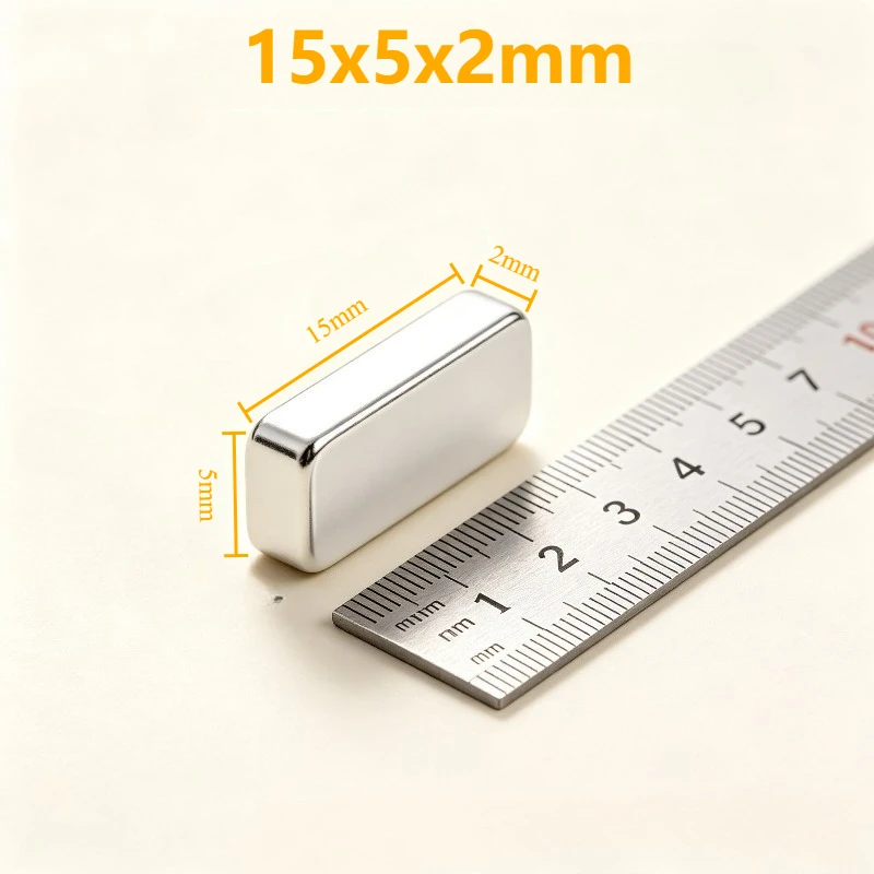 15x5x2mm N35 Permanent Rectangular Block Neodymium Magnet 15*5*2 mm Super Strong Rare Earth Magnetic Magnet