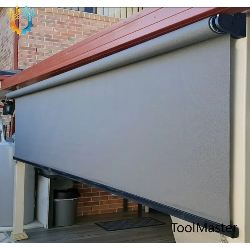 

【2026】Windproof Zip Track Electric Zip Screen PVC Roller Blinds Motorized Outdoor Patio Sun Shading External Rolling Outdoor Bli