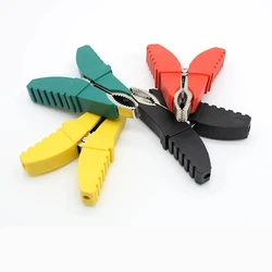 2pcs 50A Nickel-plated Steel Electronic Alligator Claw Car Battery Clamps Crocodile Tongs Wire Connectors Test Crocodile Clips