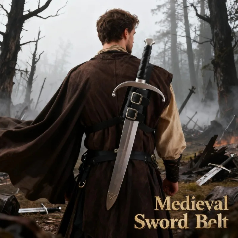 

Винтажный регулируемый кожаный чехол для меча с средневековыми ножнами на спине