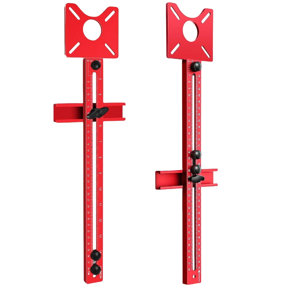 Alat Jig Router 4 in 1 untuk Memotong Lingkaran, Jig Router dari Paduan Aluminium, Jig Perangkat Keras Kabinet Multifungsi untuk Profesional