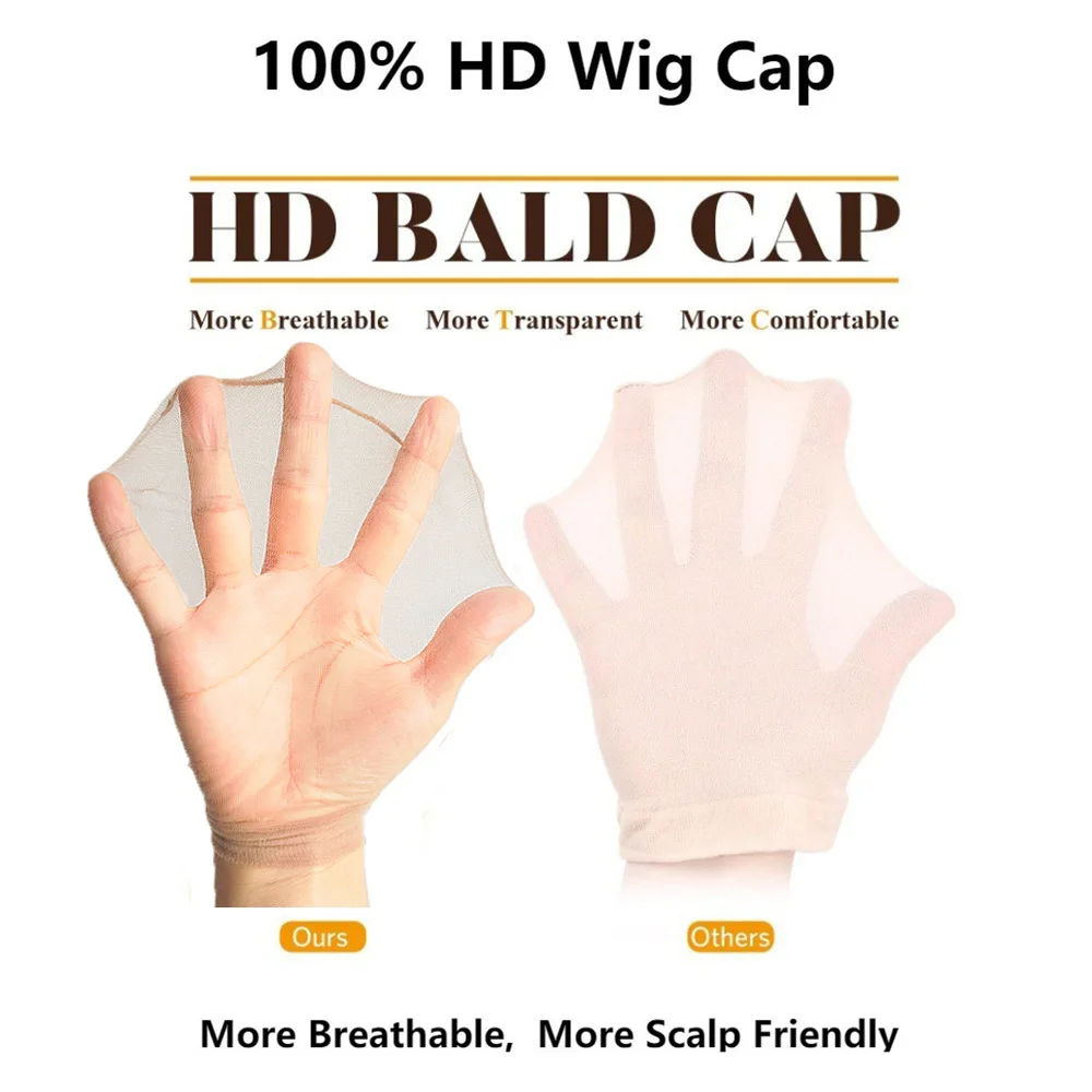 50 قطعة/المجموعة HD قبعات شعر مستعار لصنع الباروكات عالية الوضوح شفافة الدانتيل شعر مستعار Hairnet عالية مرونة غطاء شبكي غير مرئي