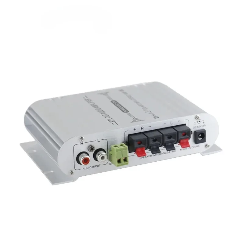 ST-838 HiFi 2.1 Channel Power Amplifier Stereo Bass Sound Amp RMS 20Wx2+40W Class D Mini Media Player MP3 Car Black Home Amplify