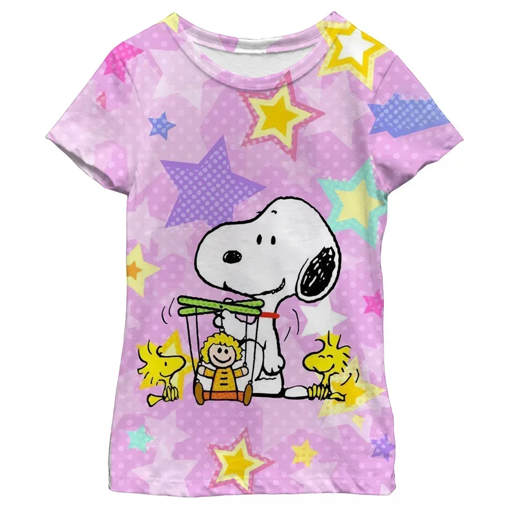 

Girls' T-Shirt Snoopy cartoon print Baby Girl T-Shirt 3d Print Cartoon Fun summer Casual Comfortable Breathable Short Sleeve
