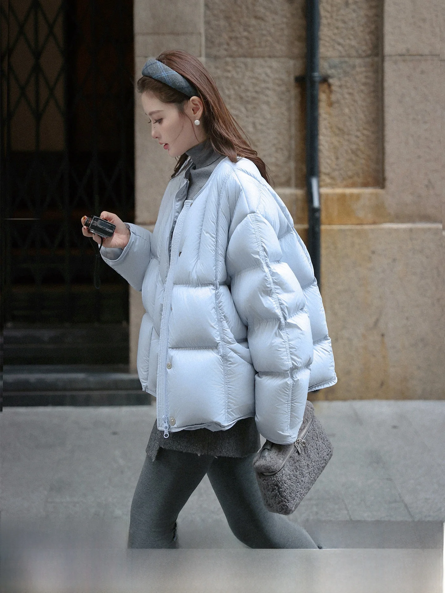 

Cloud Doughnut ort Puffer Jaet 95% White Du down Tee-Proof Fabric Daily Wear Warmth Commute Sle Regular Fit Ladies ...