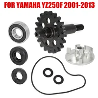Impulsor de bomba de agua para Yamaha, Kit de engranajes de eje, arandelas, juntas tóricas de rodamiento, YZ250F, WR250F, 2001, 2002, 2003, 2004 - 2013