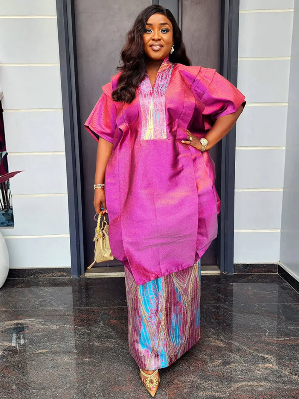 2 pieces vestidos de fiesta elegantes evening party dress traditional sets luxury abayas african dresses for women 2025