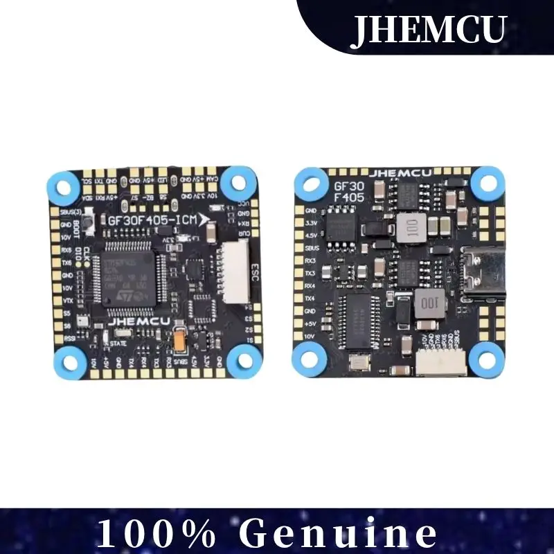 

JHEMCU GF30F405-ICM F405 FC 30x30mm Baro OSD BlackBox 5V/10V BEC 3-8S for FPV Racing Freestyle Drone Quadcopter