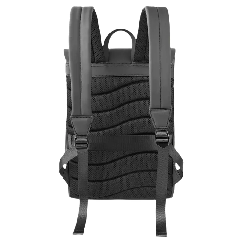 Cape-Bay Men's Business Backpack Small Can Hold 14inch Computer Large Size Can Hold 14inch Laptop Backpack Thickened Computer Compartment Elastic Honeycomb Cotton Ergonomic Backpack Breathable System Thick Shoulder Straps Soft Back Pad Large Capacity Travel Bag Environmentally Friendly Water-Based Pu Synthetic Fabric Fashionable and Casual Black Backpack