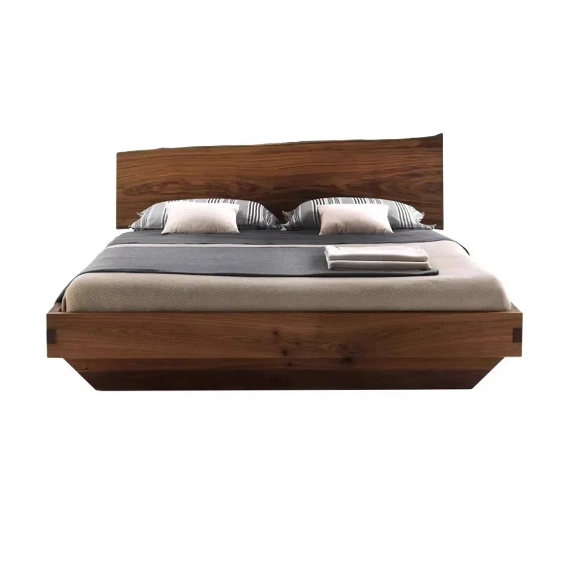 North American black walnut wedding bed, new Chinese-style household solid wood bed