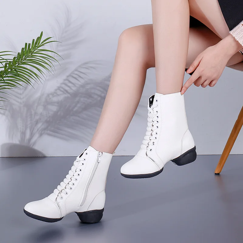 Breathable Boot New Jazz Dance Shoes Women Adult Square Dance Shoes Soft Soled Modern Dance Shoes High Top Dance Boots