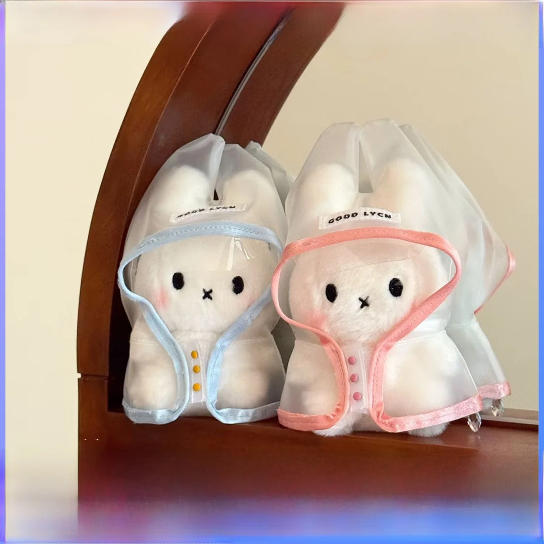 adorable-wqinshoe-rabbit-plush-toy-raincoat-bag-charm-cartoon-birthday-gift-for-girls-soft-toy-bag-accessory