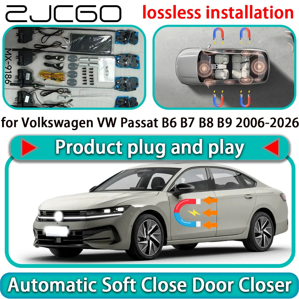 

for Volkswagen VW Passat B6 B7 B8 B9 2006-2026 Auto Pull Soft Close Door Kit Power Latch Electric Door Catch Soft Closing Assist