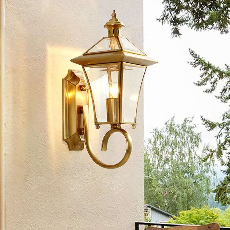 Waterproof Outdoor Wall Lamp European Style Sconce Modern Fixture Courtyard Balcony Light for Living Room Bedroom Aisle