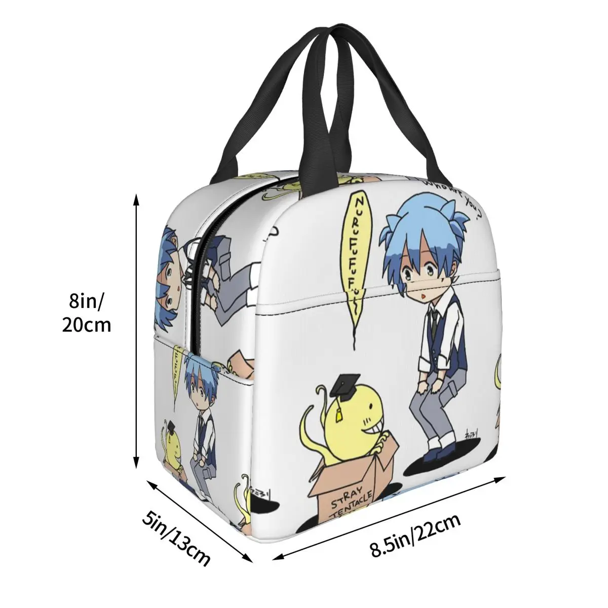 Assassination Classroom Octopus Koro Sensei Insulated Lunch Bag for Women Kids Leakproof Food Boxes Thermal Lunch Box Tote